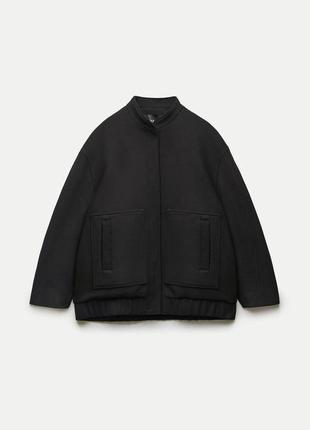 В наявності новий чорний шерстяний cos оверсайз бомбер zara mango massimo