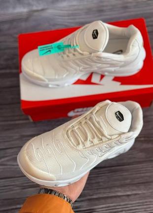 Мужские кроссовки nike air max tn текстильные белые найк аир макс тн весенние (b)3 фото