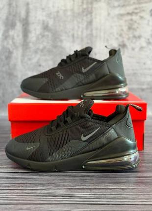 Чоловічі кросівки nike air max 270 у сітку чорні найк аір макс 270 текстильні весняні (b)