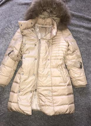Пальто зимнее на девочку фирмы baby line (libellule)5 фото