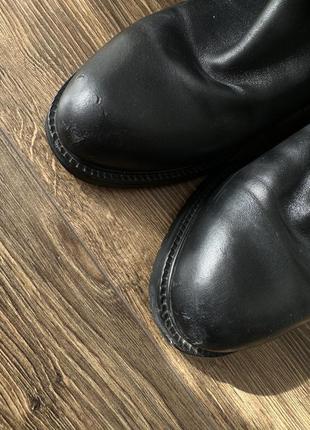 Довгі чоботи труби, натуральна шкіра (38)6 фото