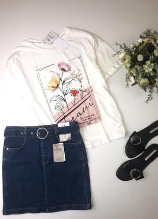 Джинсовая юбка primark размер м(12) новая