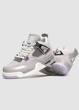 Демисезонные серые женские кроссовки air jordan 4 жіночі сірі кросівки nike jordan 41 фото