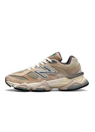 Мужские кроссовки new balance 9060 бежевые нью баланс замшевые весенние осенние (b)1 фото