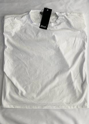 Біла футболка класична nasty gal xs s m бавовна розпродаж1 фото