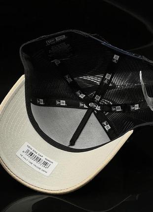 Оригінальна бежева кепка з сіткою new era half time stone a-frame trucker cap7 фото