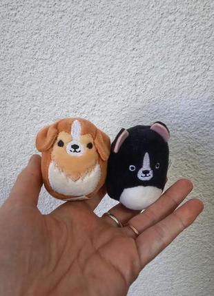 Маленькие мягкие игрушки котик и пёсик