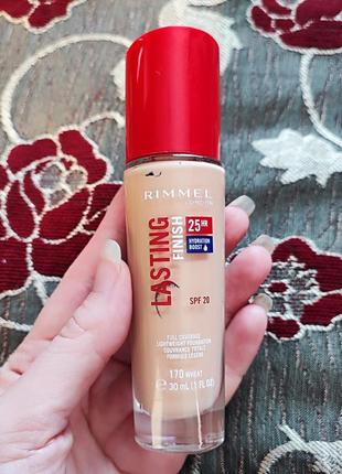 Тональна основа rimmel lasting finish 25hr hydration boost foundation spf20, 170, 30 мл1 фото