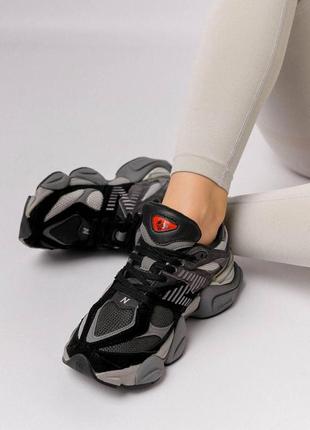 Жіночі кросівки new balance 9060 замшеві чорні нью беланс весняні осінні (b)4 фото