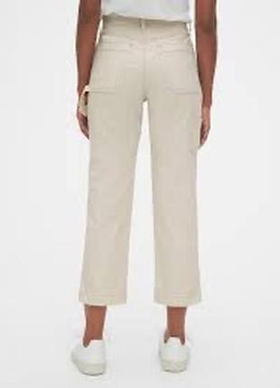 Жіночі молочні брюки в робітничому стилі gap.3 фото