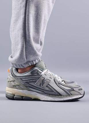 Мужские кроссовки new balance 1906r серые сетка замшевые нью беланс весенние летние (b)9 фото