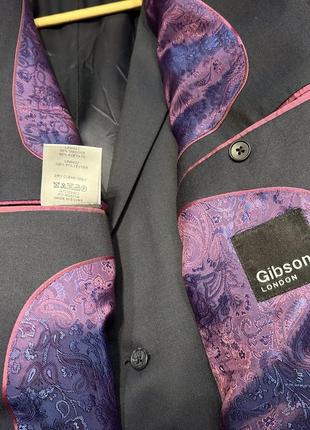 Luxury фірмовий чоловічий синій костюм трійка gibson london оригінал4 фото