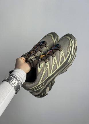 Демисезонные зелёные хаки кроссовки salomon xt-6 gore-tex зелені чоловічі кросівки salomon xt-610 фото