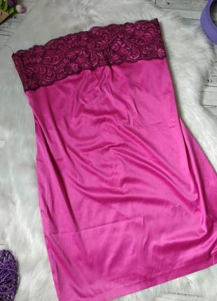 Пеньюар ночная сорочка женская розовая без бретелек2 фото