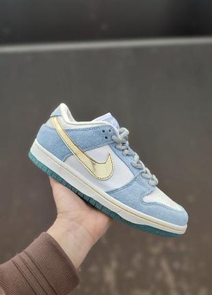 Кросівки nike sb dunk low blue gold 2