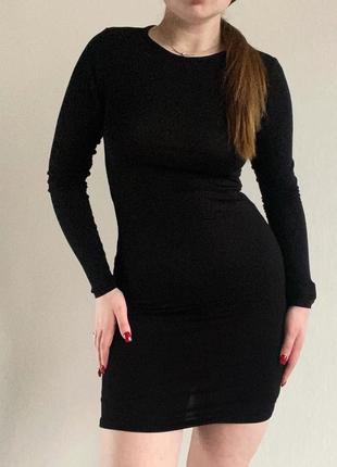 Силуетна сукня / сукня по фігурі / віскоза / облягаюча сукня / чорна сукня з візком1 фото