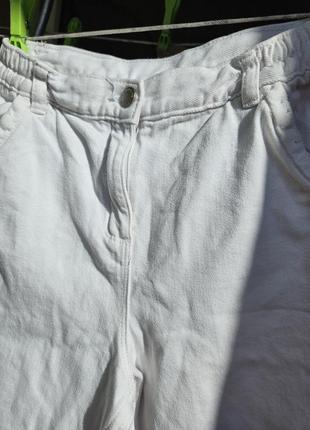 Стильні білі широкі джинси на дівчину 8років next укорочені широкі5 фото