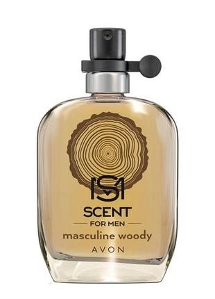 Туалетна вода avon scent for man masculine woody для нього, 30 мл