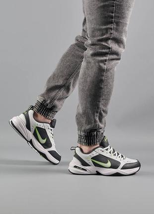 Чоловічі кросівки nike air max monarch  iv white grey green7 фото