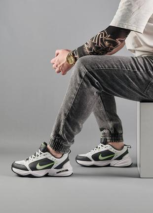 Чоловічі кросівки nike air max monarch  iv white grey green8 фото