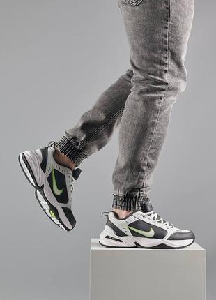 Чоловічі кросівки nike air max monarch  iv white grey green9 фото