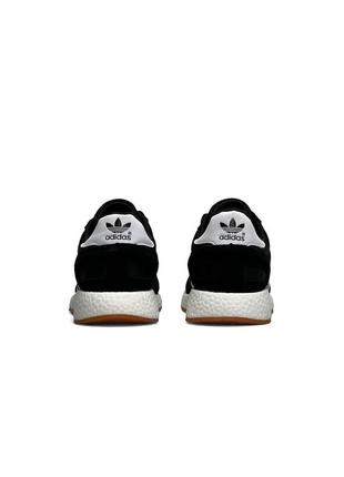 Мужские кроссовки adidas originals iniki текстильные черные с белым адидас иники весенние осенние (b)3 фото
