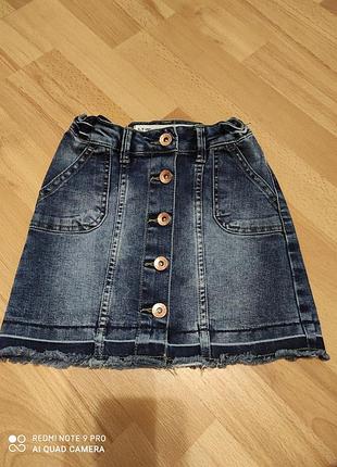 Спідниця джинсова га дівчинку 6-7 лер р 122