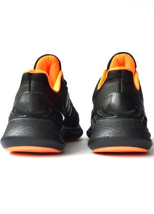 Розпродаж! adidas кросівки кеди чоловічі адідас весняні осінні демісезонні відмінна якість низькі текстильні легкі сітка чорні з помаранчевим6 фото
