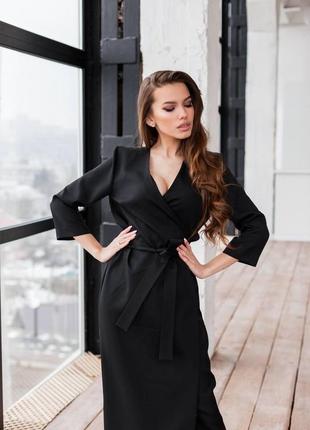 Базова сукня міді чорного кольору
