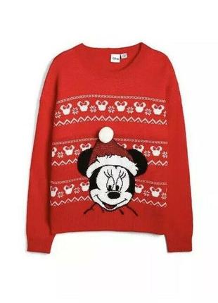 Пуловер джемпер новогодний рождество primark disney m uk 12-14 р.46-48