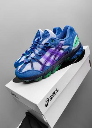 Чоловічі кросівки сині з фіолетовим asics gel sonoma 15-50 x a.p.c blue3 фото