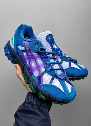 Чоловічі кросівки сині з фіолетовим asics gel sonoma 15-50 x a.p.c blue4 фото