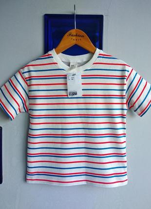🌞🌈смугаста футболка унісекс в морському стилі на 3-4 роки h&m