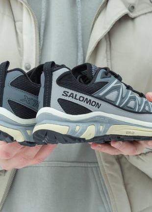 Мужские кроссовки salomon xt-6 expanse в сетку серые с черным саломон весенние (b)2 фото