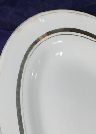 Сервировочная тарелка овальная блюдо 36 см. для рыбы салатов холодца 1967-1991 гг. н4311 винтаж ссср5 фото