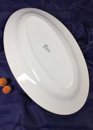 Сервировочная тарелка овальная блюдо 36 см. для рыбы салатов холодца 1967-1991 гг. н4311 винтаж ссср9 фото
