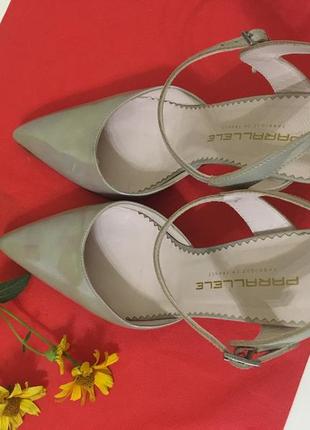 Кожаные французские туфли с открытой пяткой parallele р5 384 фото