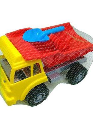 Машинка "самосвал песочный" (желтый + красный)