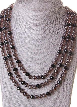 Намисто чеське скло, агат