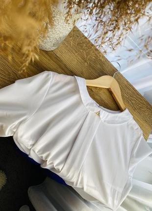 Комбінована сукня карандаш юбка блузка міді4 фото