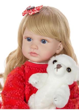 Лялька реборн keiumi дівчинка злата вініл-силіконова 60 см (м136550121)6 фото