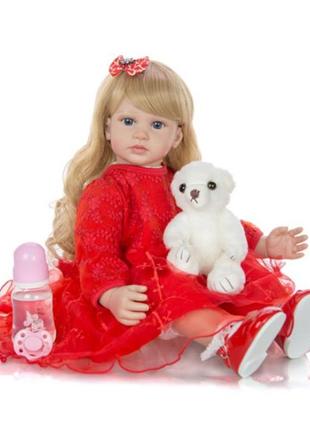 Лялька реборн keiumi дівчинка злата вініл-силіконова 60 см (м136550121)7 фото