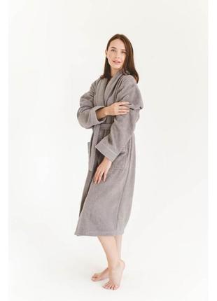 Халат махровый lotus home - nella grey s/m5 фото