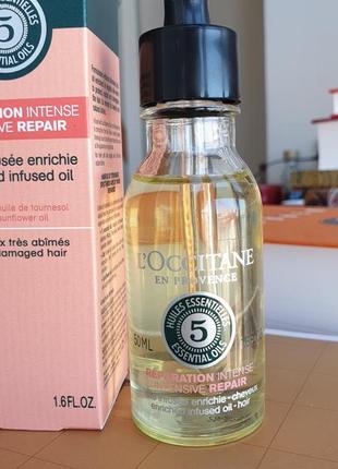 Ультразбагачена олія для сухого та пошкодженого волосся інтенсивне відновлення l'occitane7 фото