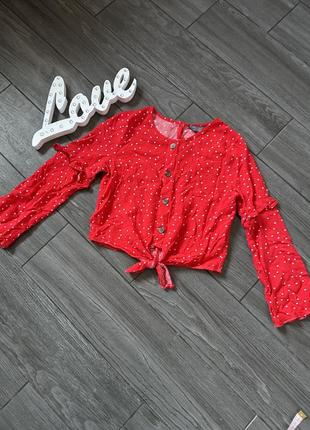 Сорочка блуза на дівчинку 9-10р