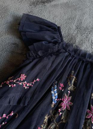 Сукня плаття сарафан фатин вишивка святкова3 фото