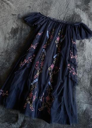Сукня плаття сарафан фатин вишивка святкова9 фото