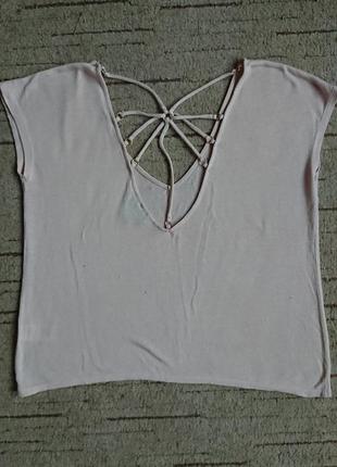 Трикотажная,стрейч, кофта-блуза h&m с интересной спинкой, #вискоза# модель oversize, р.m-l4 фото