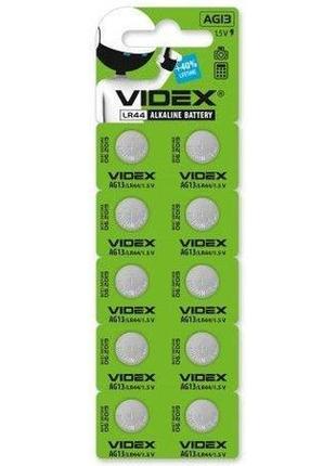 Батарейка часова videx ag 13 (lr44) blister card 10 pcs