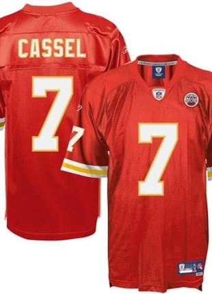 Reebok matt cassel kansas city chiefs premier tackle twill jersey - red